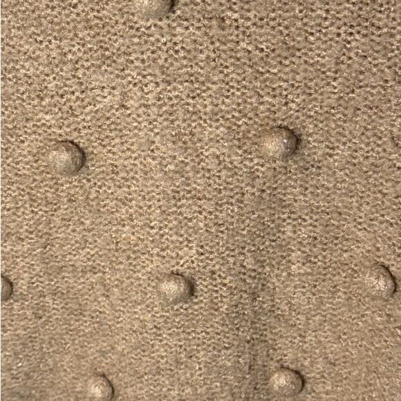 Lumiere Women’s Medium Tan Popcorn Bobble Knit Pullover Sweater Textured Cozy 3D - Picture 3 of 8